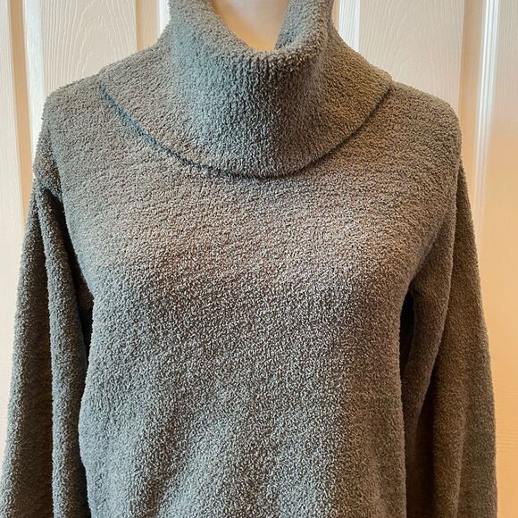 Ruby Moon Gray Cowl Neck Chenille Sweater Size Small - Picture 2 of 5